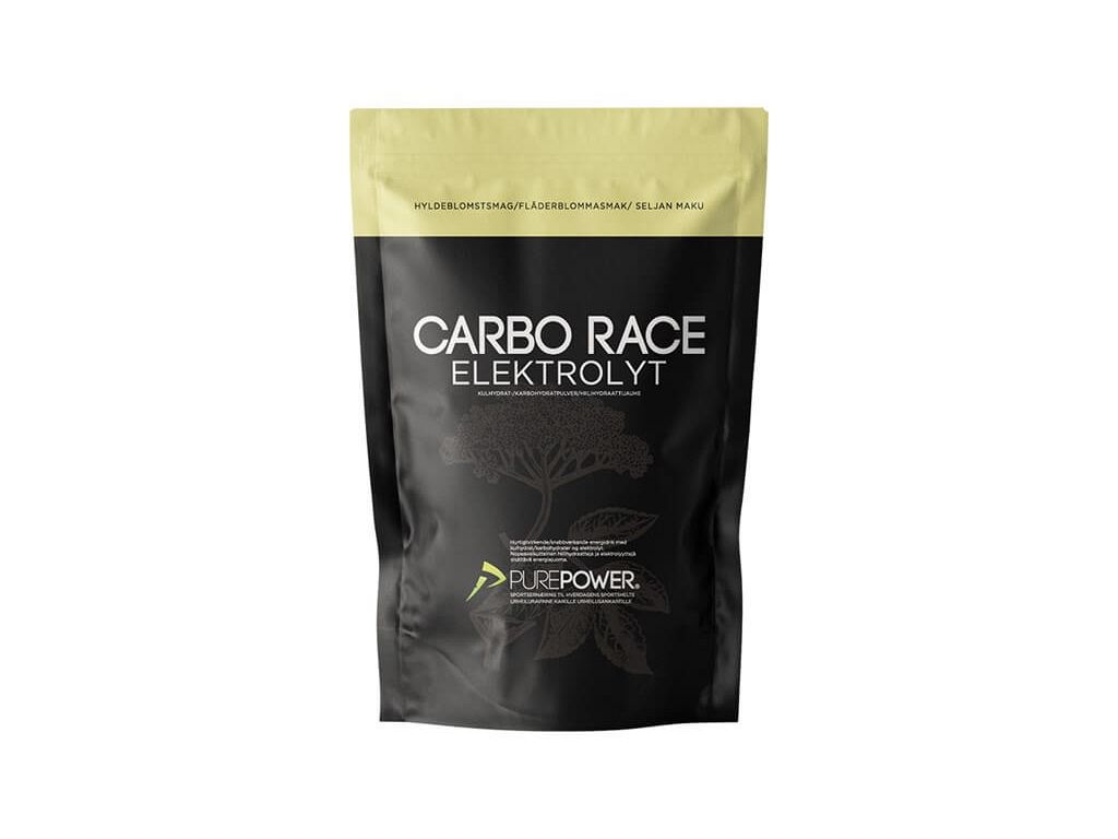 Purepower Carbo Race Energidrik pulver med elektrolytter hyldeblomst - Kibæk Cykler