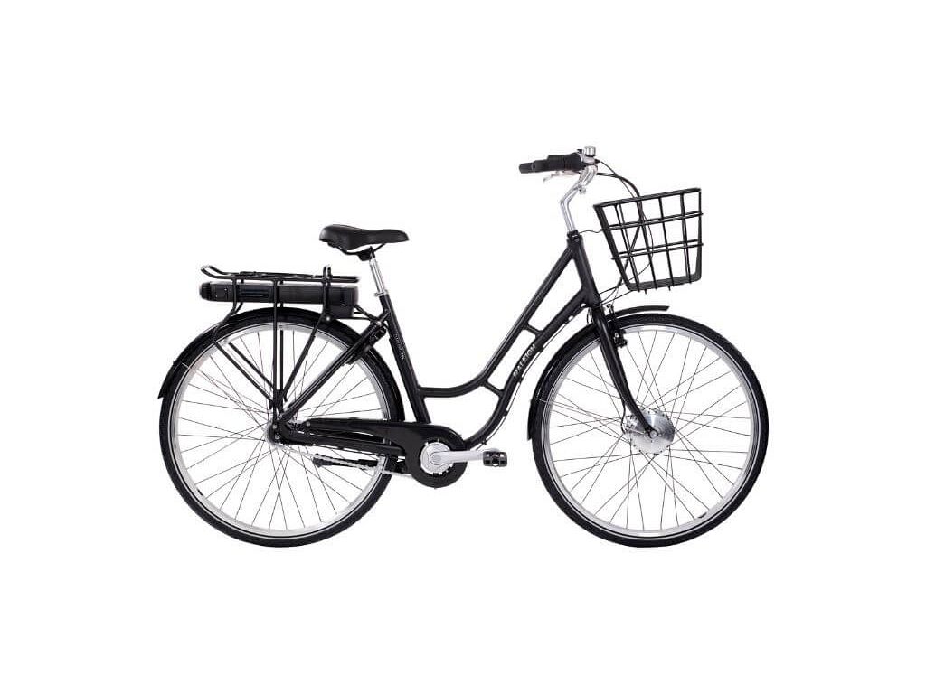 Raleigh Darlington E - billig elcykel med forhjulsmotor - sort - Kibæk Cykler