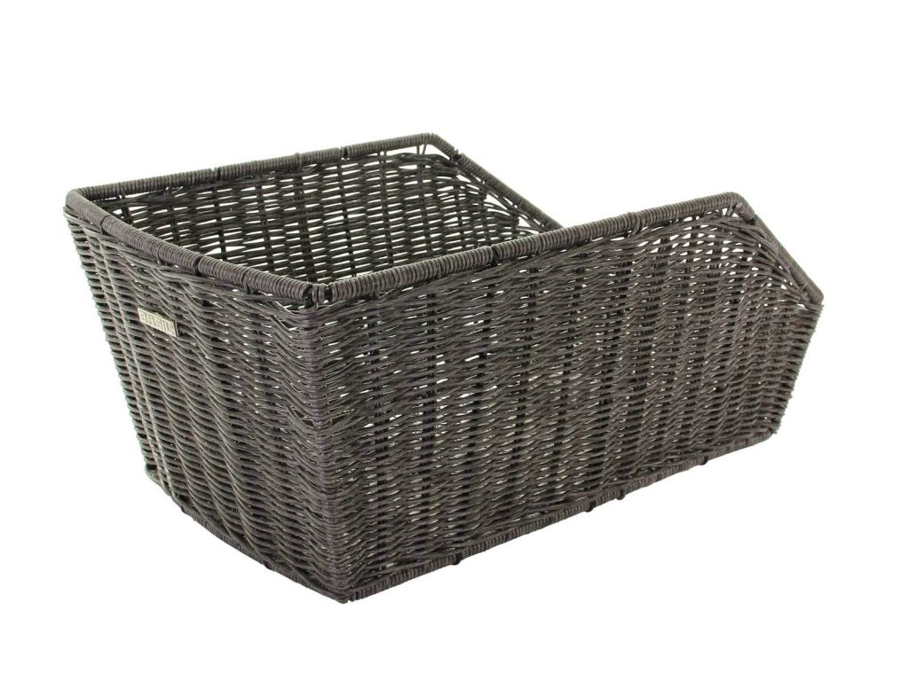 Basil Cento Rattan Look cykelkurv - Grå