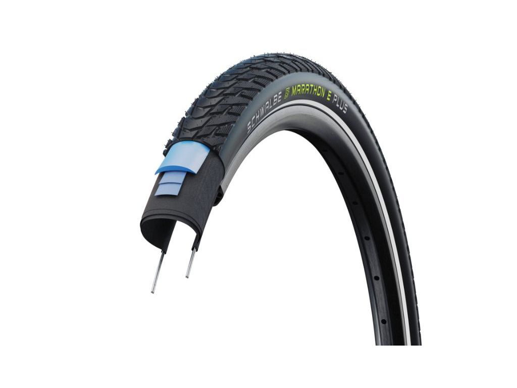 Schwalbe Marathon E-Plus punkterfri dæk til elcykel - 28x1,75 / 700x45C / 47-622 - Kibæk Cykler