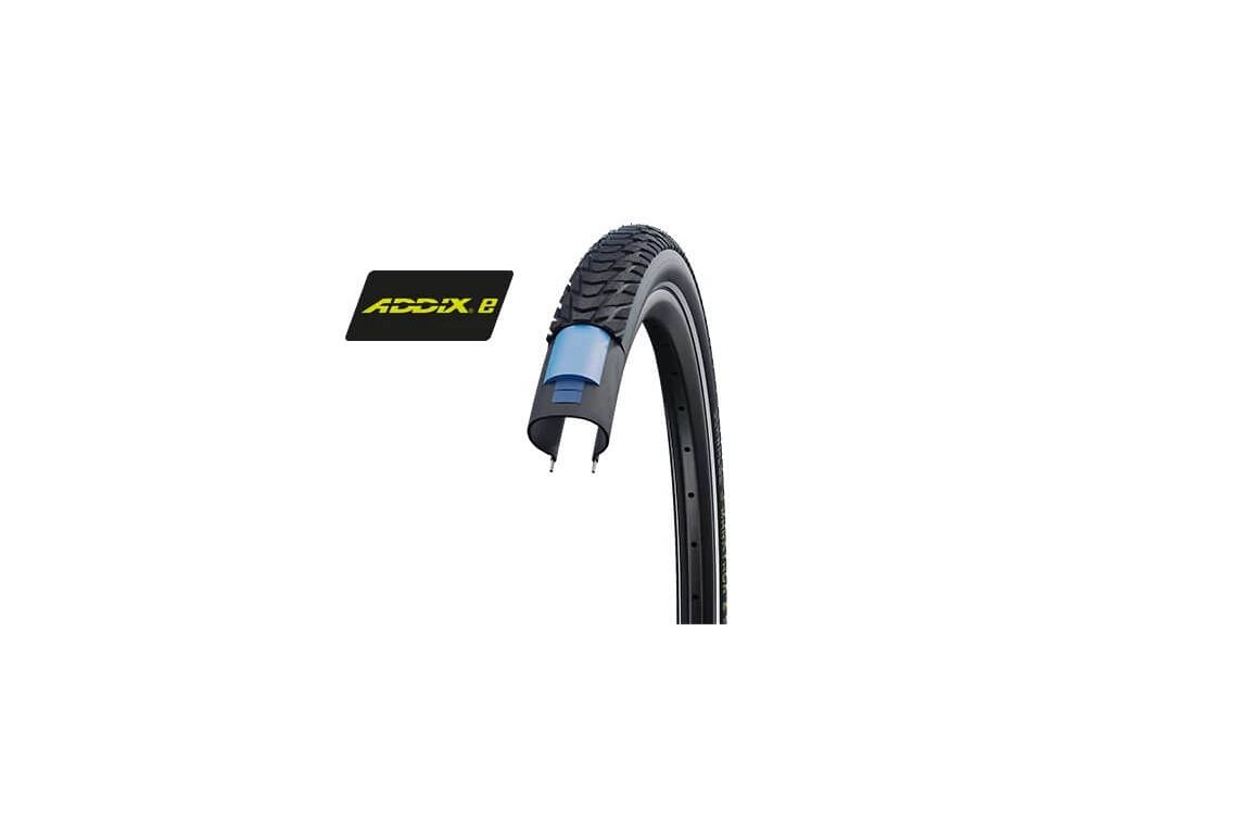 Schwalbe Marathon E-Plus punkterfri dæk til elcykel 700x38C - punkteringsbeskyttelse - Kibæk Cykler