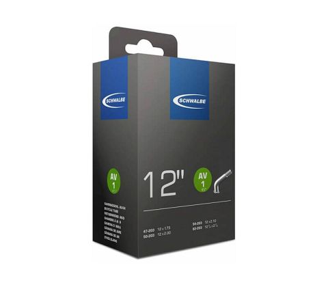 Schwalbe AV1 slange til børnecykler og barnevogne 12 1/2x2 1/4 med 45 grader autoventil - Kibæk Cykler