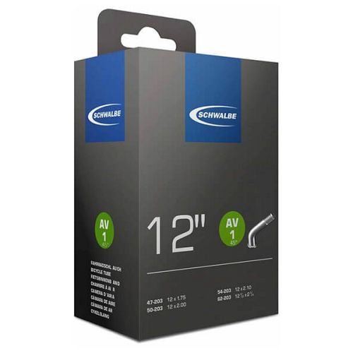 Schwalbe AV1 slange til børnecykler og barnevogne 12 1/2x2 1/4 med 45 grader autoventil - Kibæk Cykler