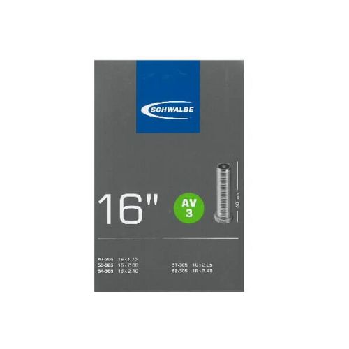 Schwalbe AV3 slange 16x1,75-2,50 med 40 mm autoventil - Kibæk Cykler