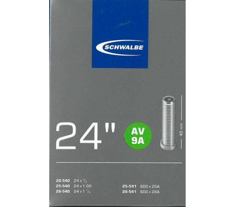 Schwalbe AV9A slange 24 x 1.00 - 1 3/8 - 40 mm auto ventil