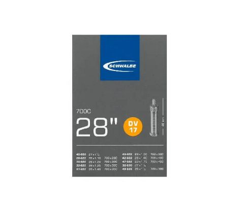 Schwalbe DV17 slange 700x28-45C / 28/47-622 med almindelig ventil - Kibæk Cykler