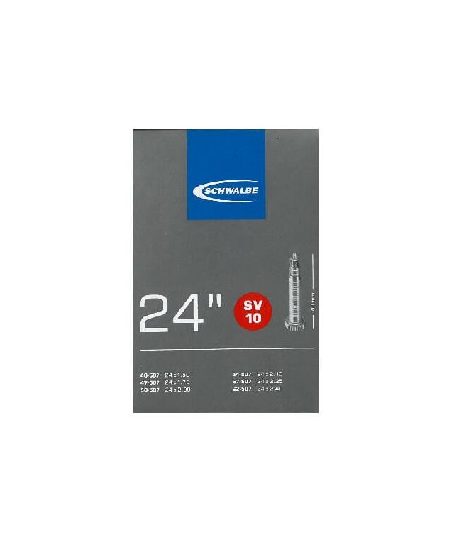 Schwalbe SV10 slange 24x1,50-2,50'' med racerventil - Kibæk Cykler