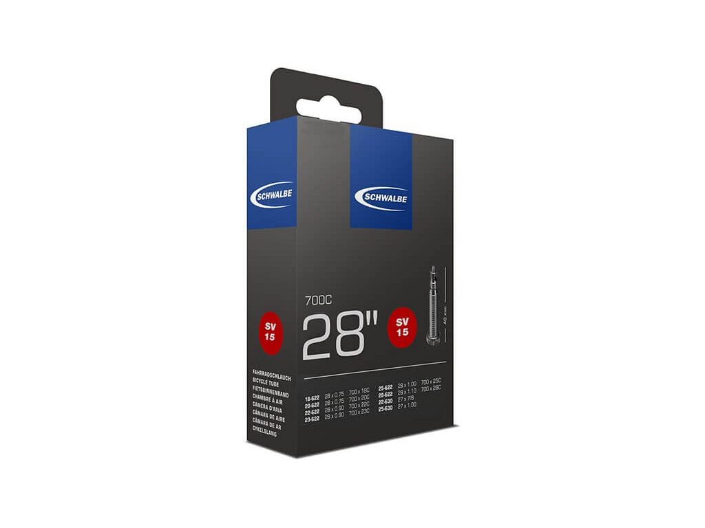 Schwalbe SV15 racer slange 700x18-28C 60 mm racerventil Presta - Kibæk Cykler