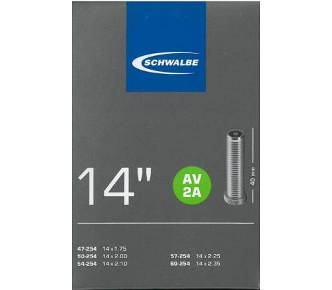 Schwalbe AV2A slange 14x1.75-2.35 med autoventil