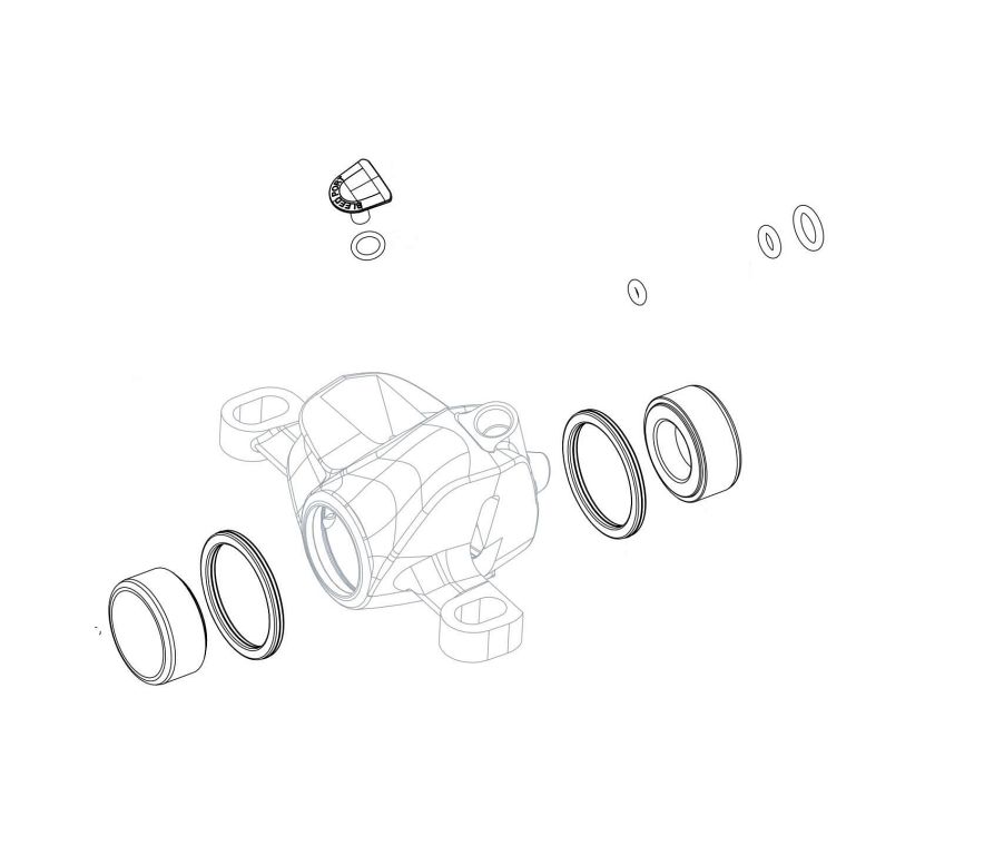 Sram Level Ultima/TLM kaliber stempel Kit - Kibæk Cykler