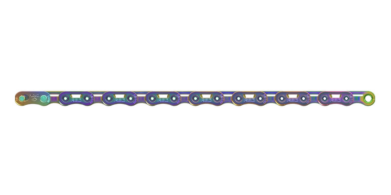 Sram Red E1 Flat Top Rainbow kæde 126 led - 12/13 speed - Kibæk Cykler