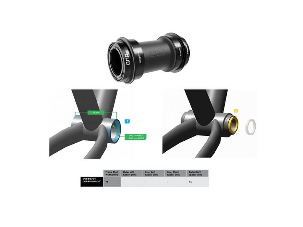 Sram PressFit 30 DUB krankboks