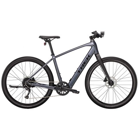 Trek Dual Sport Plus elcykel - Galactic Grey grå - Kibæk Cykler