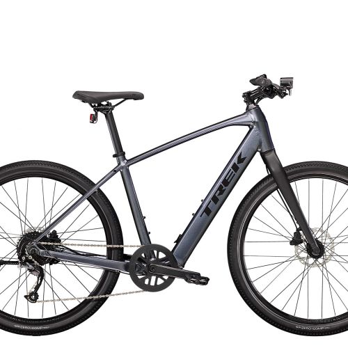 Trek Dual Sport Plus elcykel - Galactic Grey grå - Kibæk Cykler