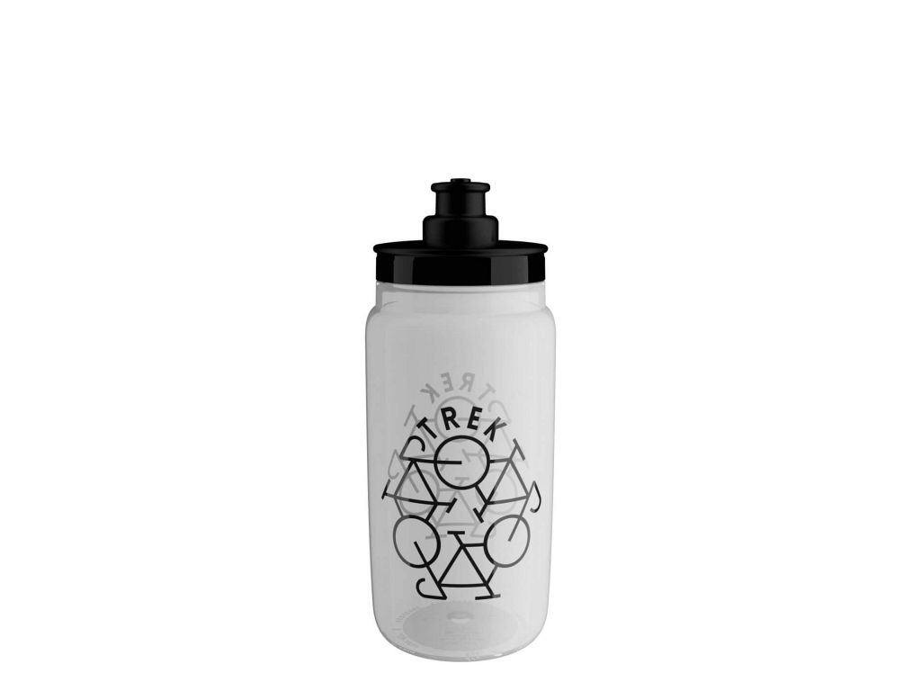 Trek Fly 550 ml drikkedunk - Clear / Black - flaske til cykel - Kibæk Cykler