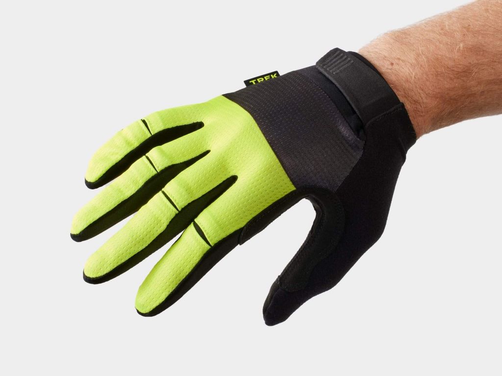Trek Circuit Full Finger Twin Gel cykelhandsker - Radioactive Yellow - Kibæk Cykler