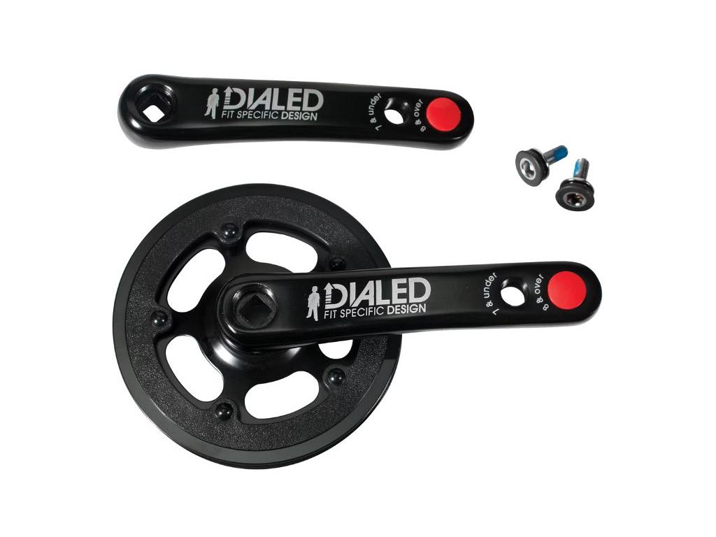 Trek Dialed kranksæt til 20" børnecykel - justerbar pedalarmslængde - Kibæk Cykler