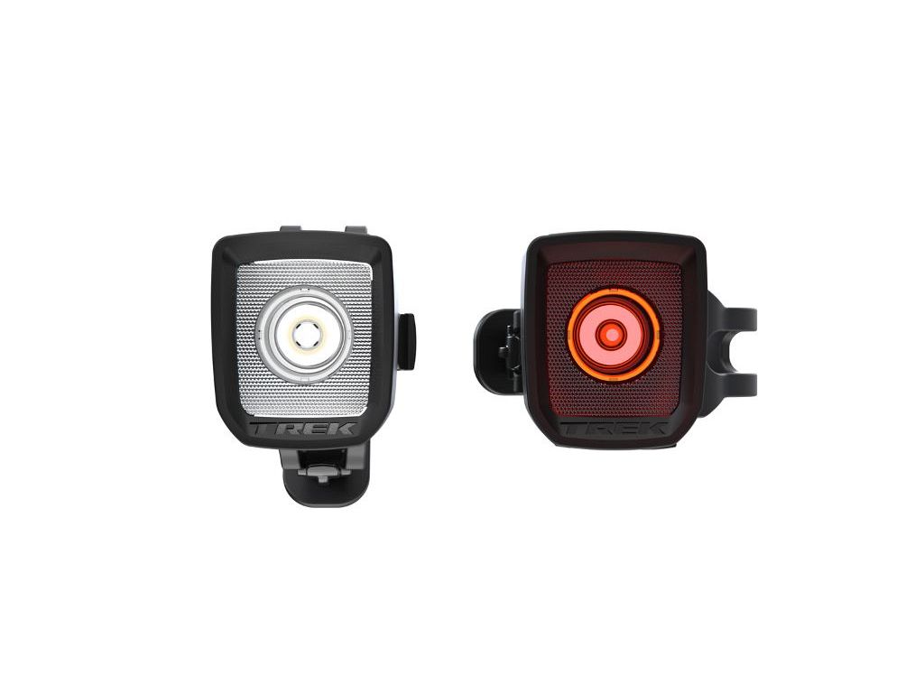 Trek Ion 100 R og Flare R City USB-C opladeligt lygtesæt til cykel - Kibæk Cykler