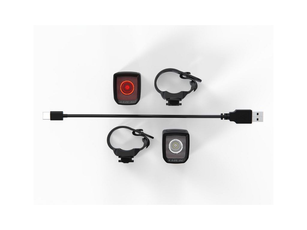 Trek Ion 100 R og Flare R City USB-C opladeligt lygtesæt til cykel - Kibæk Cykler