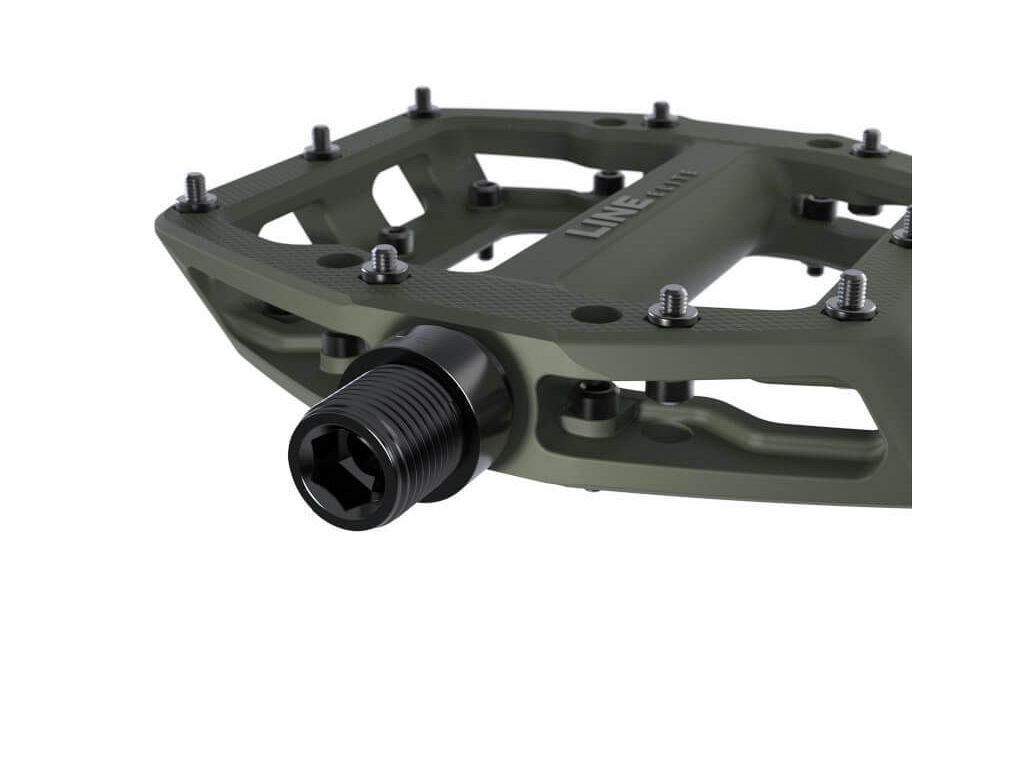 Trek Line Elite flats pedaler til mountainbike og gravel - Olive Green - Kibæk Cykler