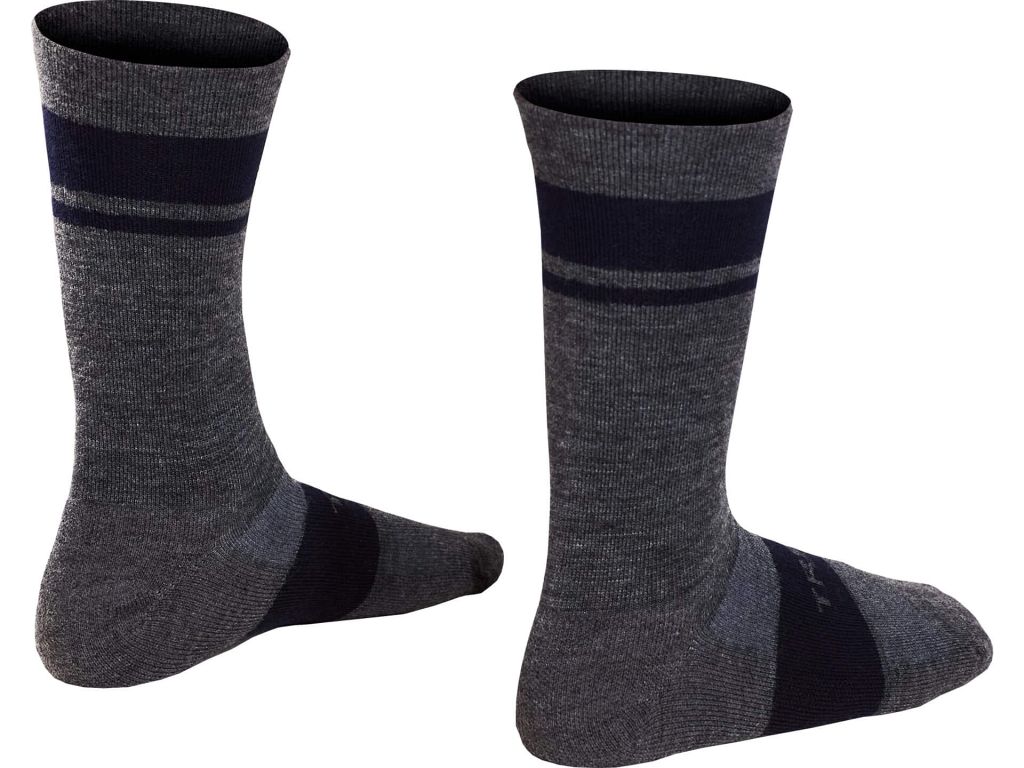 Trek Race Crew Cushioned Merino Wool cykelstrømper - Grå - Kibæk Cykler