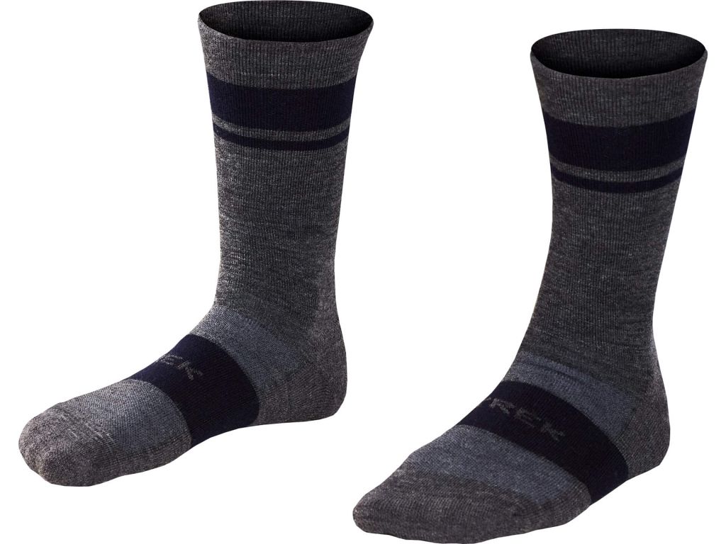 Trek Race Crew Cushioned Merino Wool cykelstrømper - Grå - Kibæk Cykler
