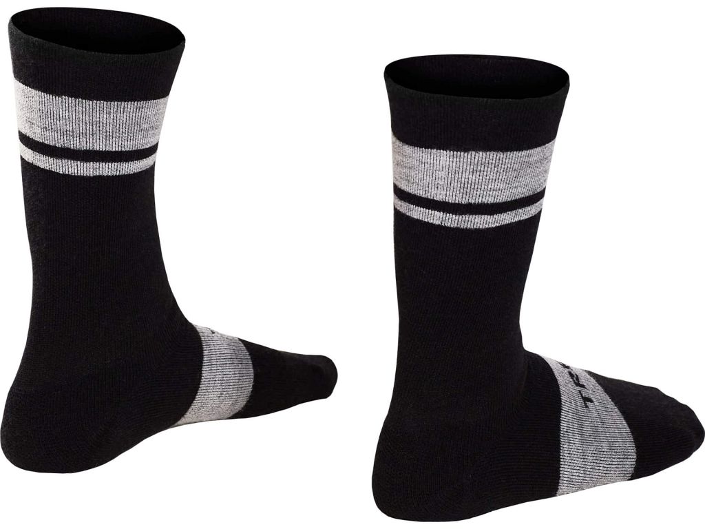 Trek Race Crew Cushioned Merino Wool cykelstrømper - Sort - Kibæk Cykler