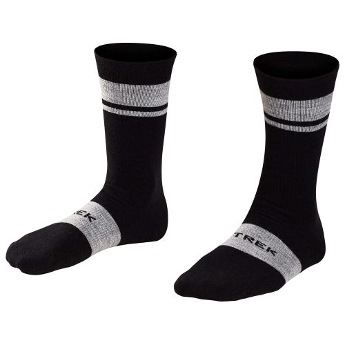 Trek Race Crew Cushioned Merino Wool cykelstrømper - Sort - Kibæk Cykler