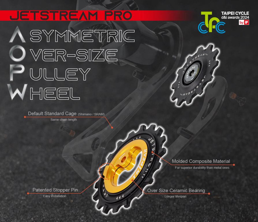 Tripeak Jetstream Pro AOPW pulleyhjul til Shimano Ultegra og 105 12 speed bagskifter