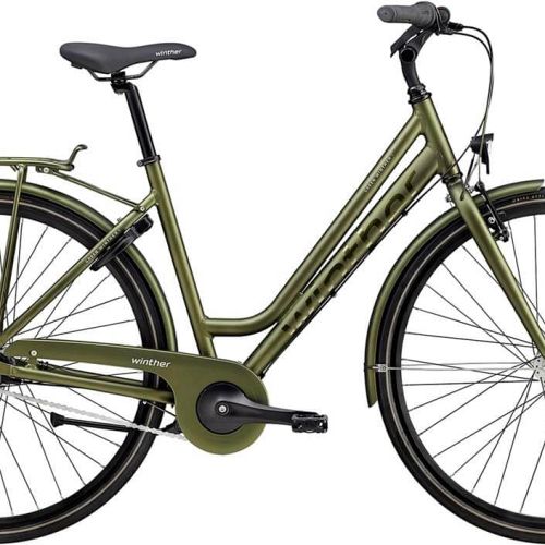 Green Winther 1 damne citybike - grøn - Kibæk Cykler