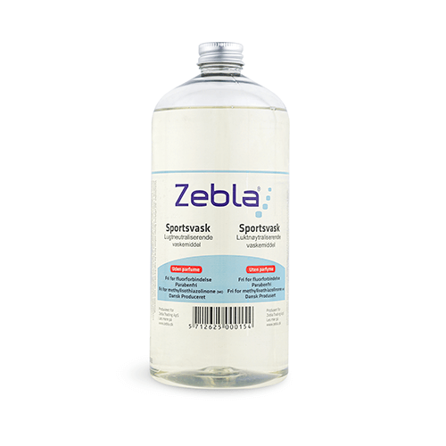 Zebla Sportsvask - parfumefri vaskemiddel til cykeltøj - Kibæk Cykler