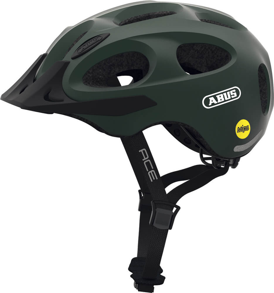 møde Gøre husarbejde ketcher Abus Youn-I Ace cykelhjelm med MIPS - Metallic Green - Kibæk Cykler
