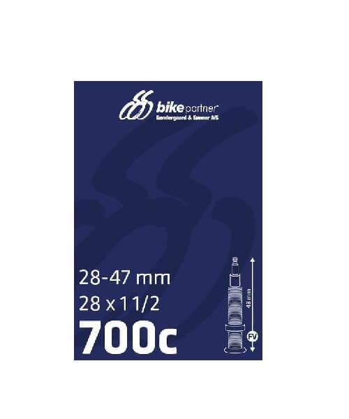 BikePartner cykelslange 700 x 32 - 47C - Presta ventil - Kibæk